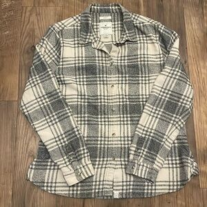 American Eagle Plaid Button Up Top
